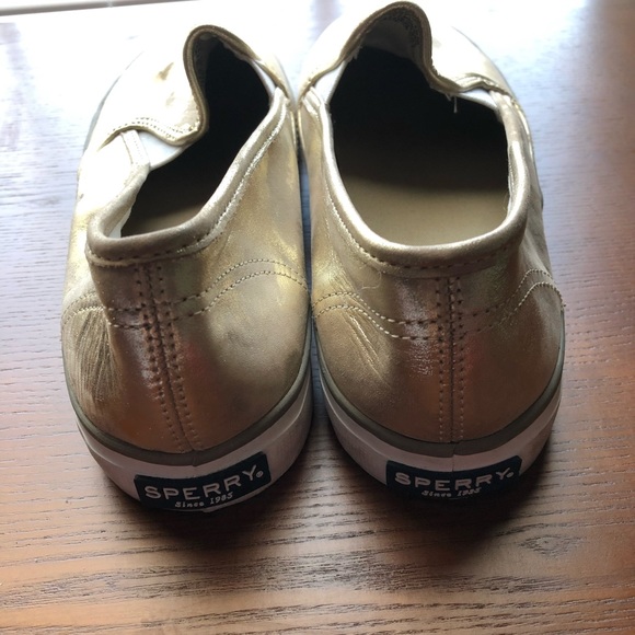 Gold Sperry Slip-Ons - Picture 5 of 8